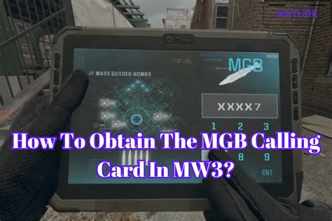 mw3 nuke calling card|The MGB Calling Card In MW3: Obtaining Strategy.